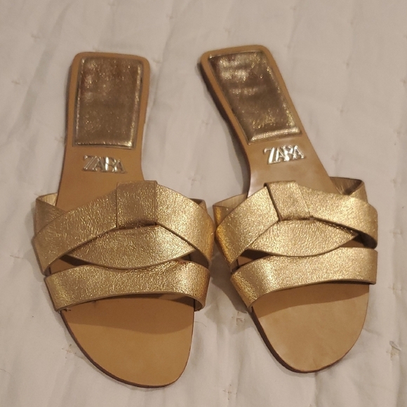 Zara Gold Women Sandals (7) - Picture 11 of 11